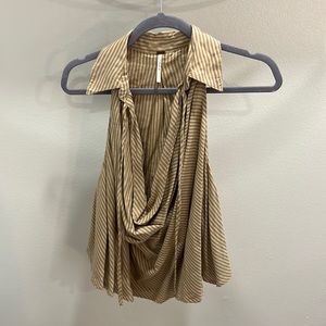Free people collared draped shirt. Great condition